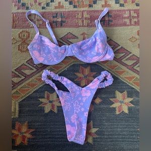 Floral Pink and Purple Kulani Bikini
